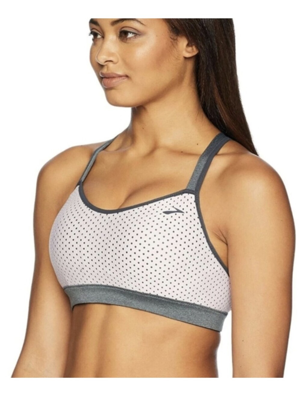 Brooks Uprise Crossback Pink And Gray Running Sports Bra Size XS